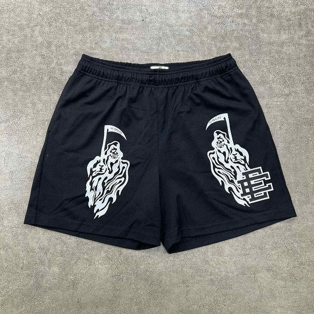 Eric Emanuel Mesh Shorts "WARREN LOTAS" Black New Size XL