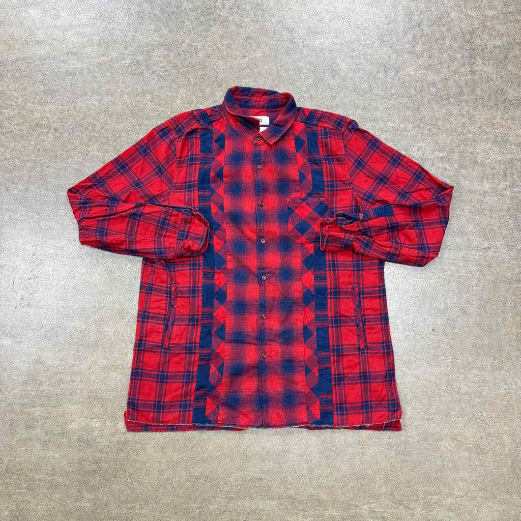 Kith Button Up "PLAID PRINT" Red Used Size XL