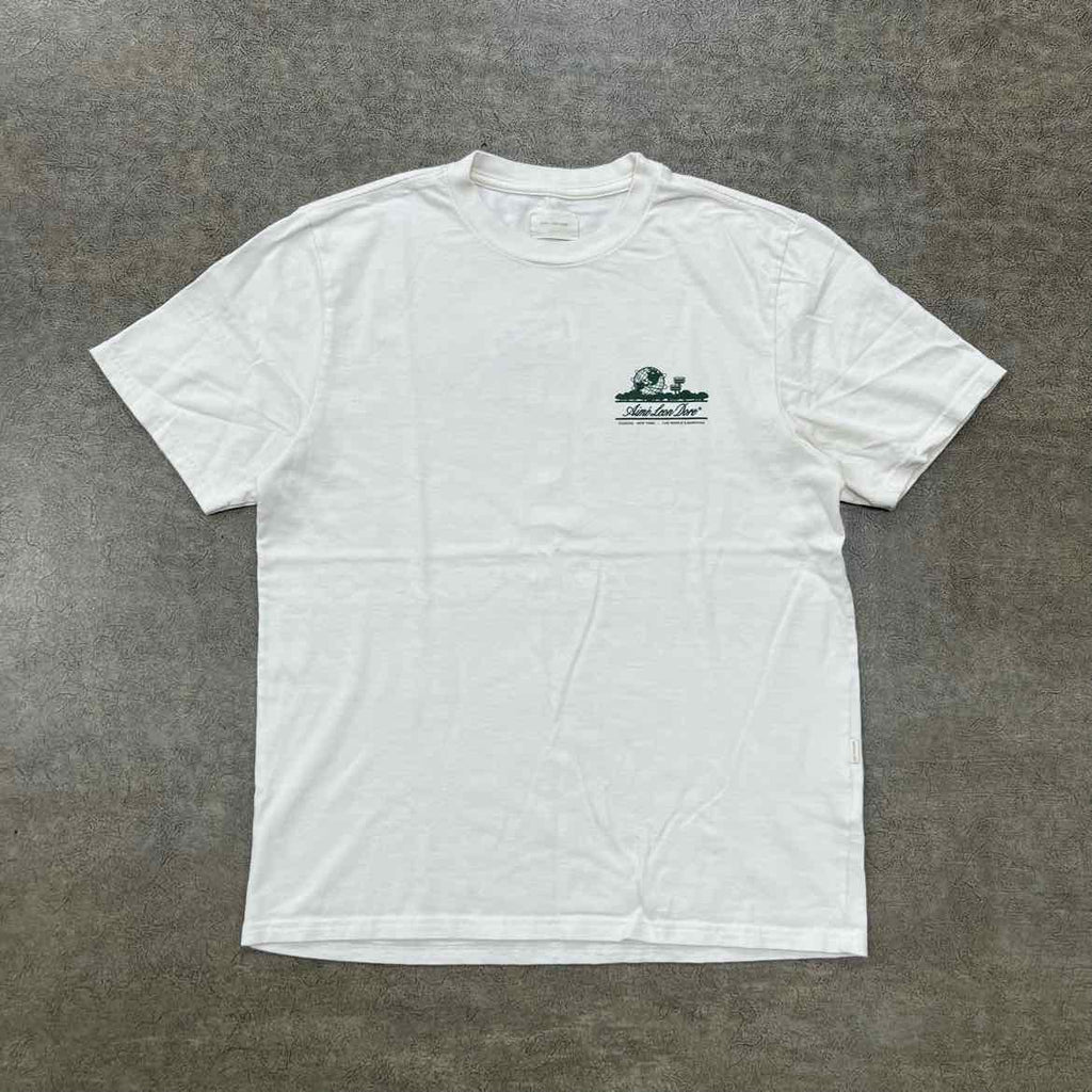 Aime Leon Dore T-Shirt "UNISPHERE" Cream Used Size L