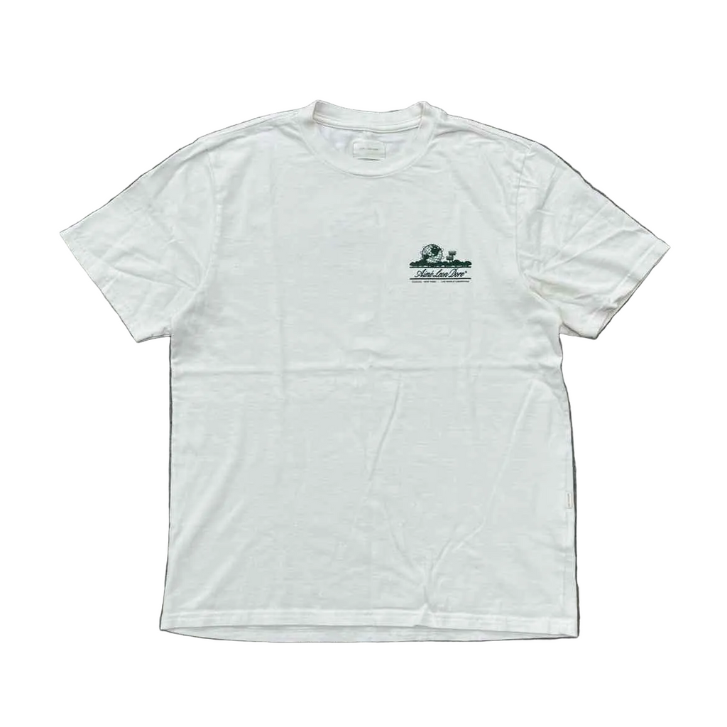 Aime Leon Dore T-Shirt "UNISPHERE" Cream Used Size L