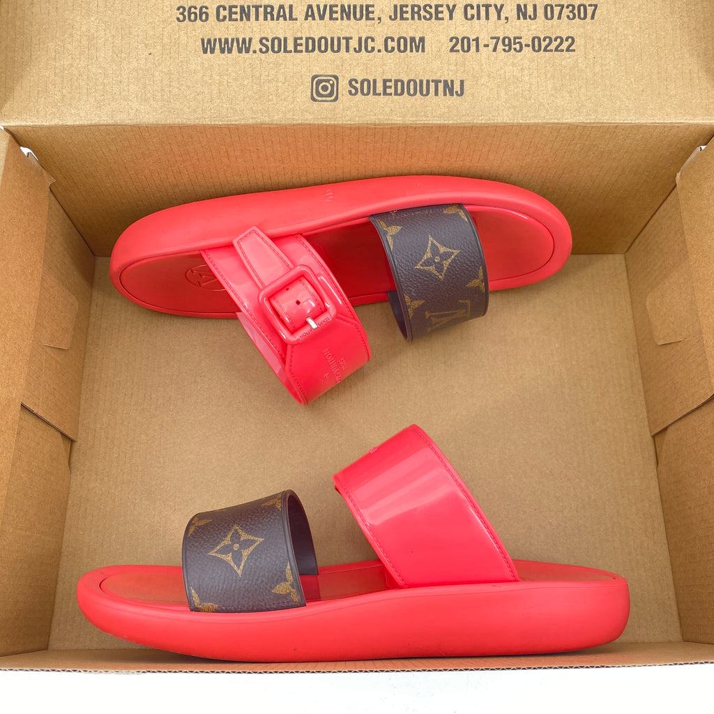 Louis Vuitton Sunbath Mule "Coral Pink"  Used Size 37