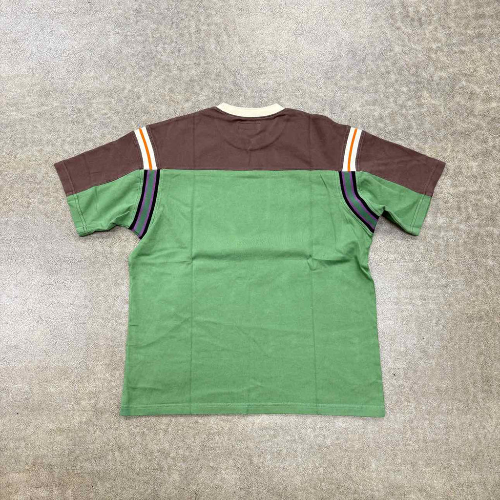 Supreme T-Shirt "SPLIT FOOTBALL" Green New Size M