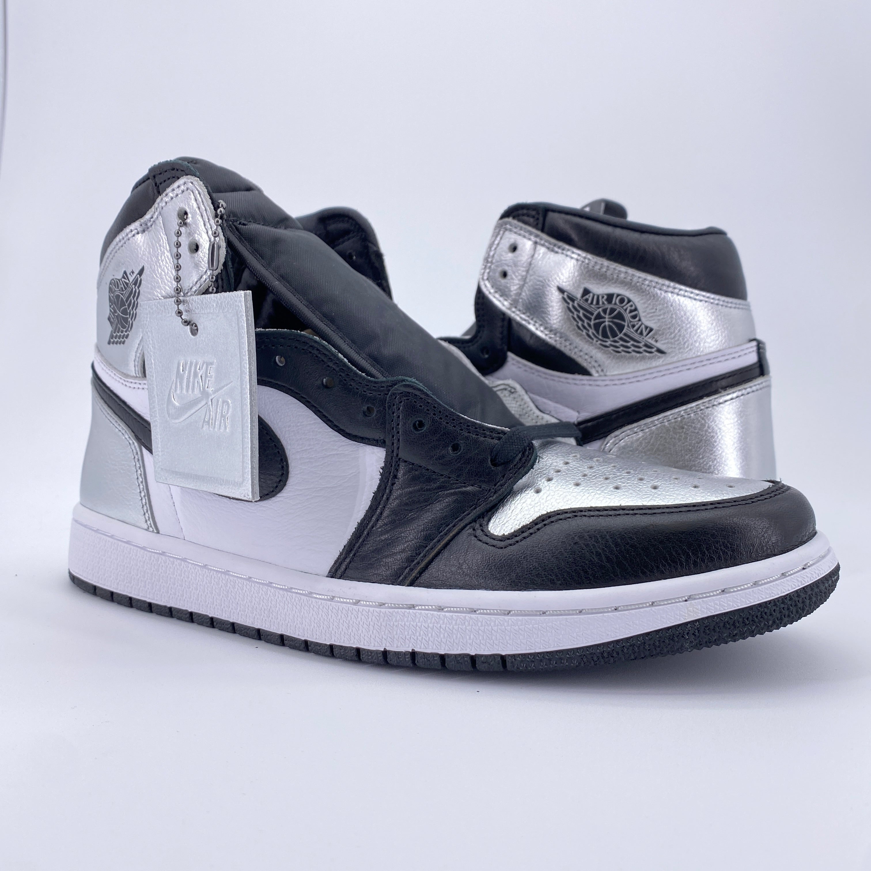Air Jordan (W) 1 Retro High OG "Silver Toe" 2021 New Size 10.5W