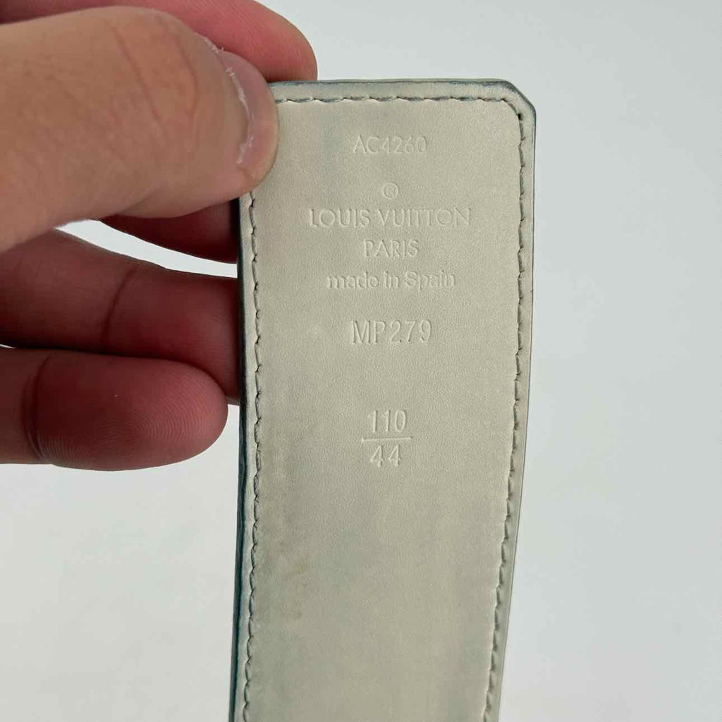 Louis Vuitton Belt "CEINTURE" Used White Size 44