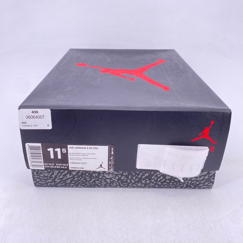 Air Jordan 3 Retro "Sport Blue" 2014 Used Size 11.5