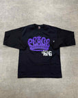 Stussy Long Sleeve "PEACE IS KING" Black Used Size L