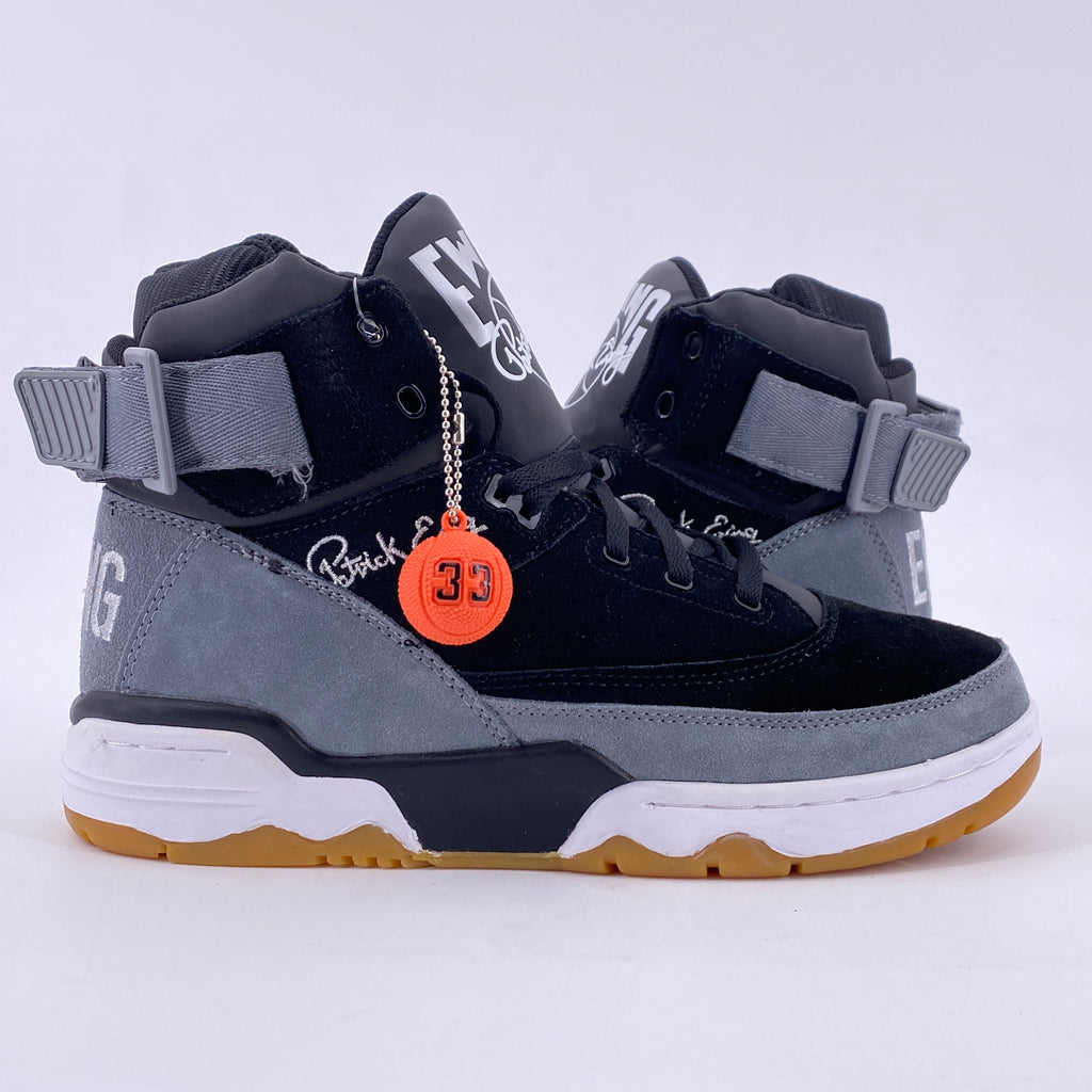 Reebok Ewing 33 Hi "Grey Black"  New Size 10.5