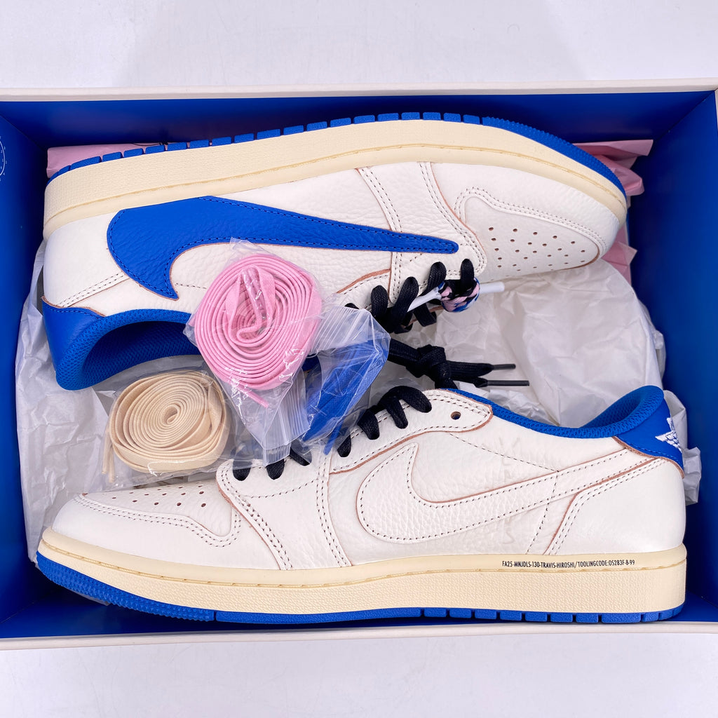 Air Jordan 1 Low "TRAVIS FRAGMENT MILITARY BLUE" 2025 New Size 9.5