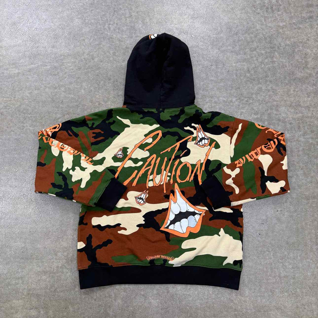 Chrome Hearts Hoodie "MATTY BOY CAUTION" Camo Used Size XL