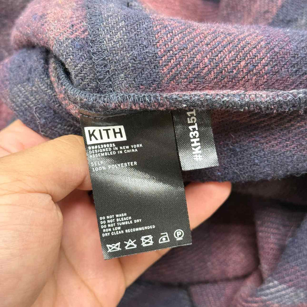 Kith Jacket "PLAID PRINT" Navy Used Size XL