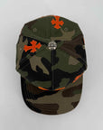 Chrome Hearts Snapback "LEATHER CROSS" New Orange Size OS