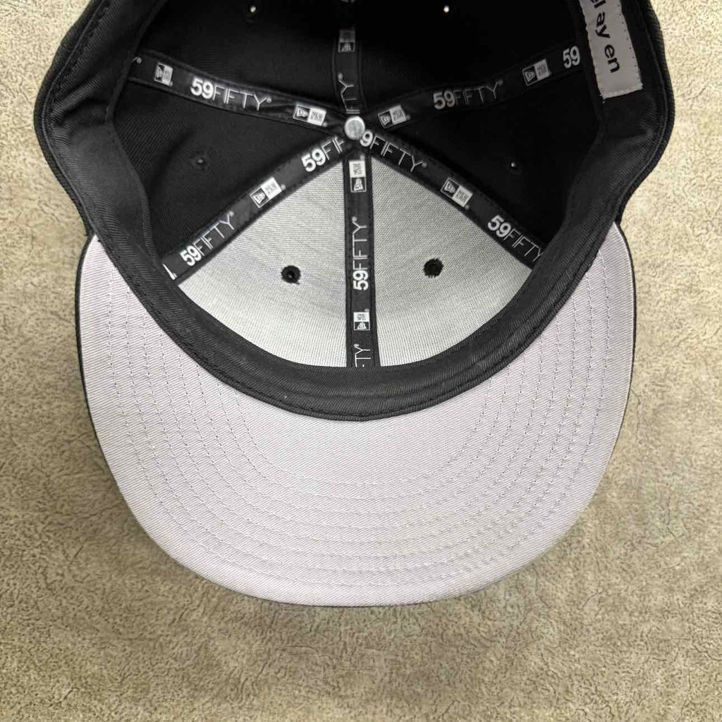 Ay El Ay En Fitted Hat "RAIDERS" New Black Size 7 5/8