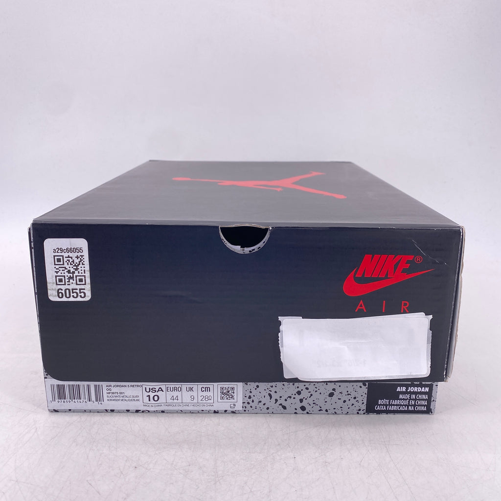 Air Jordan 5 Retro "Black Metallic Reimagined" 2025 New Size 10