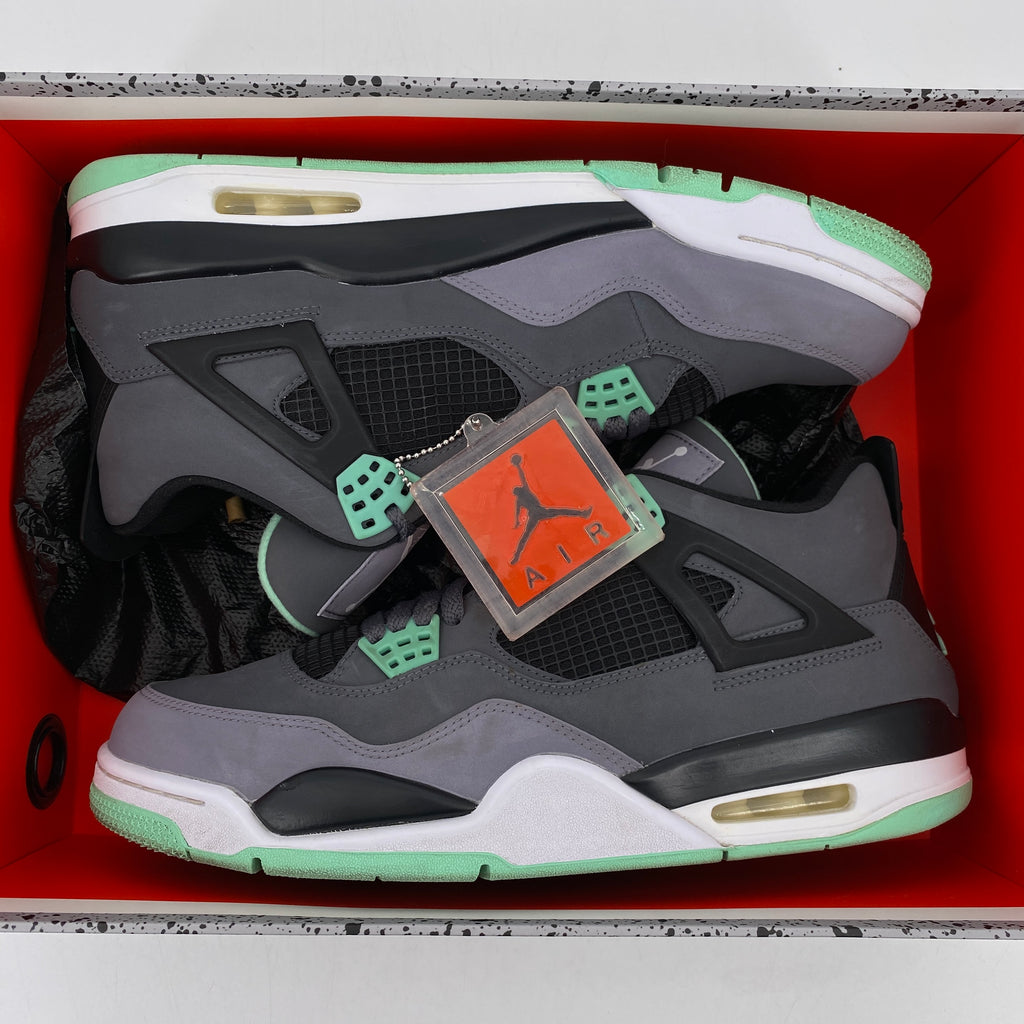Air Jordan 4 Retro "Green Glow" 2013 Used Size 11.5