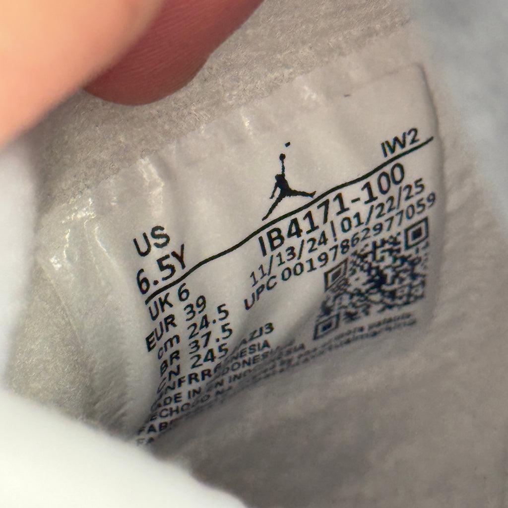 Air Jordan (GS) 4 Retro "White Cement" 2025 New Size 6.5Y