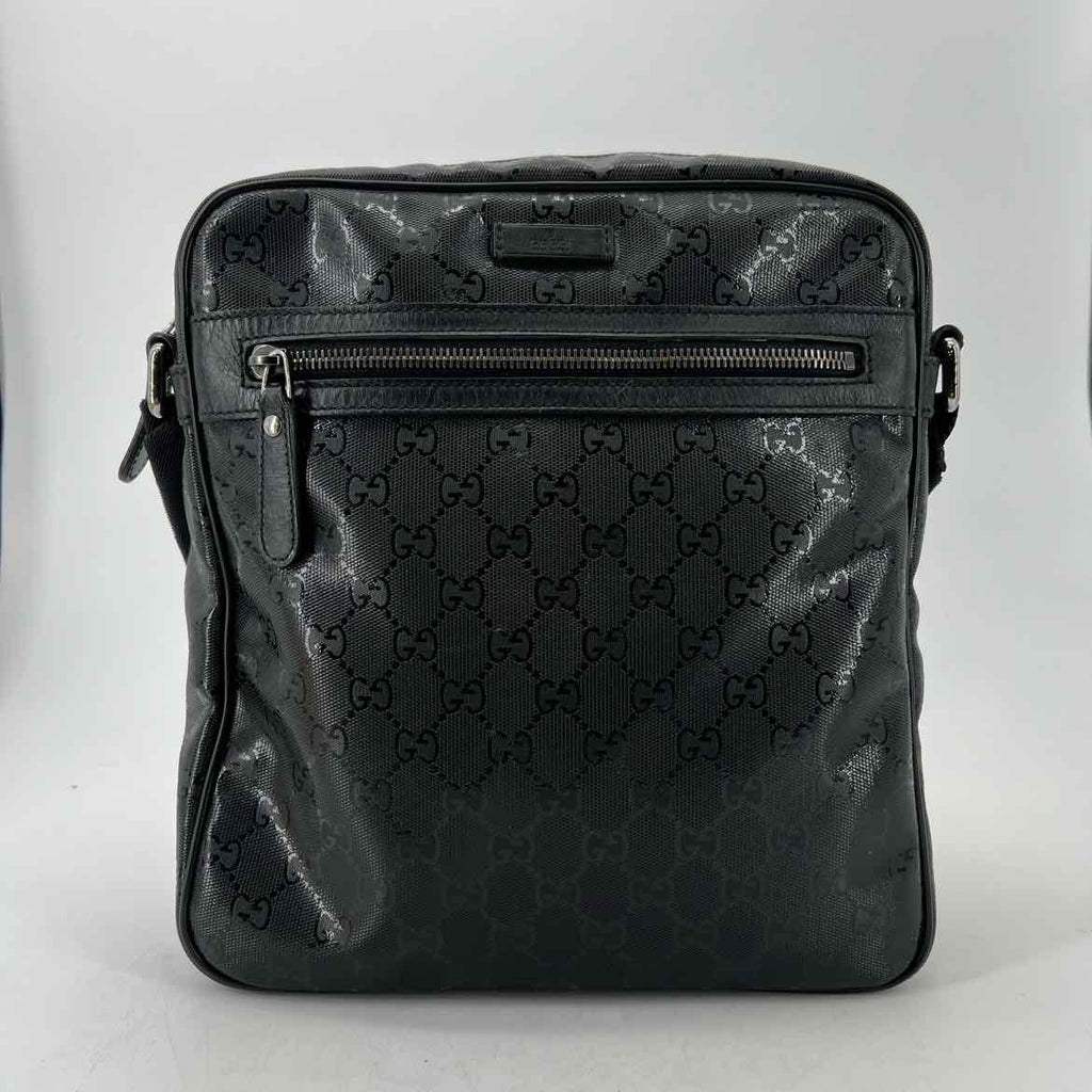 Gucci Messenger Bag "GG IMPRIME COATED" Used Black