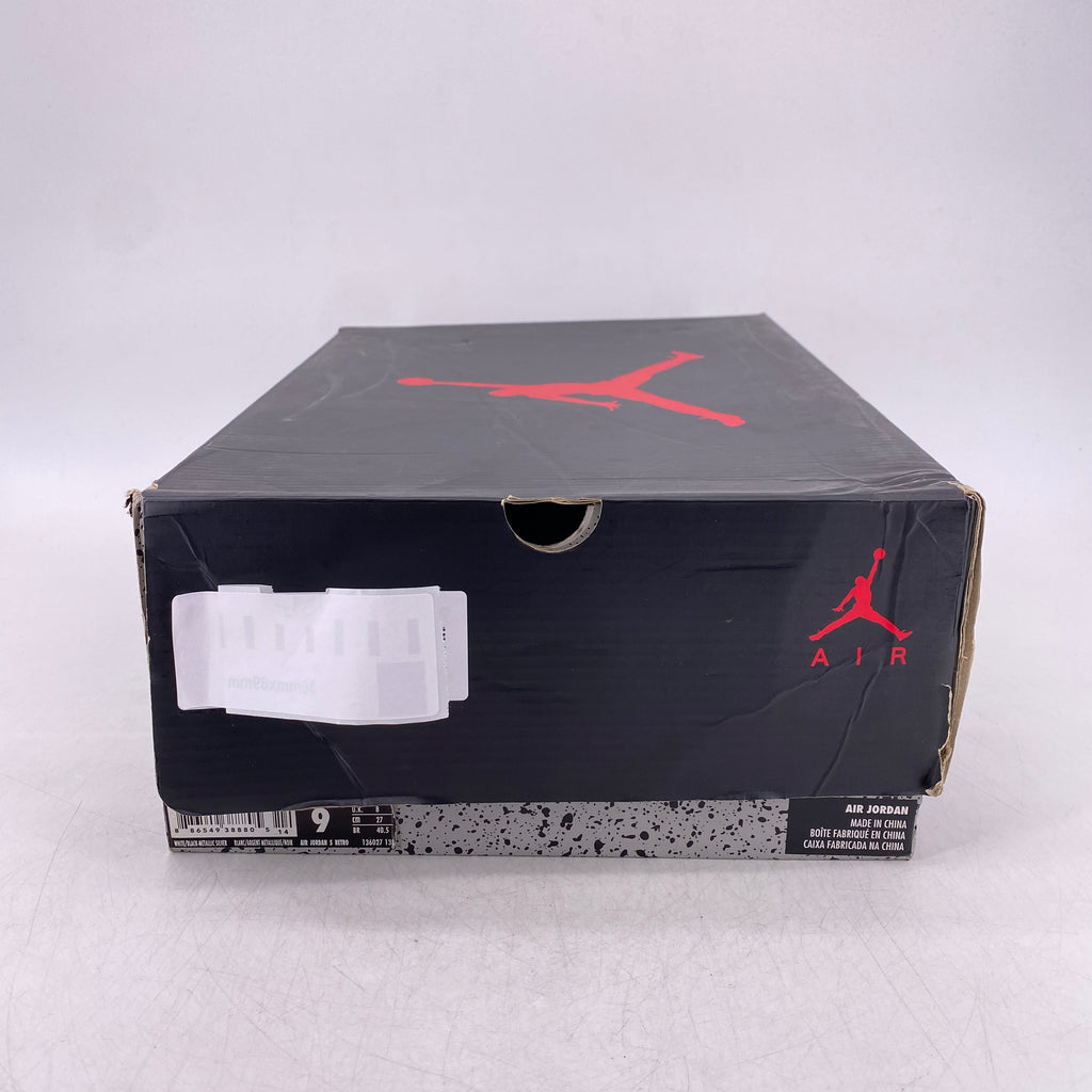 Air Jordan 5 Retro "Metallic White" 2015 Used Size 9