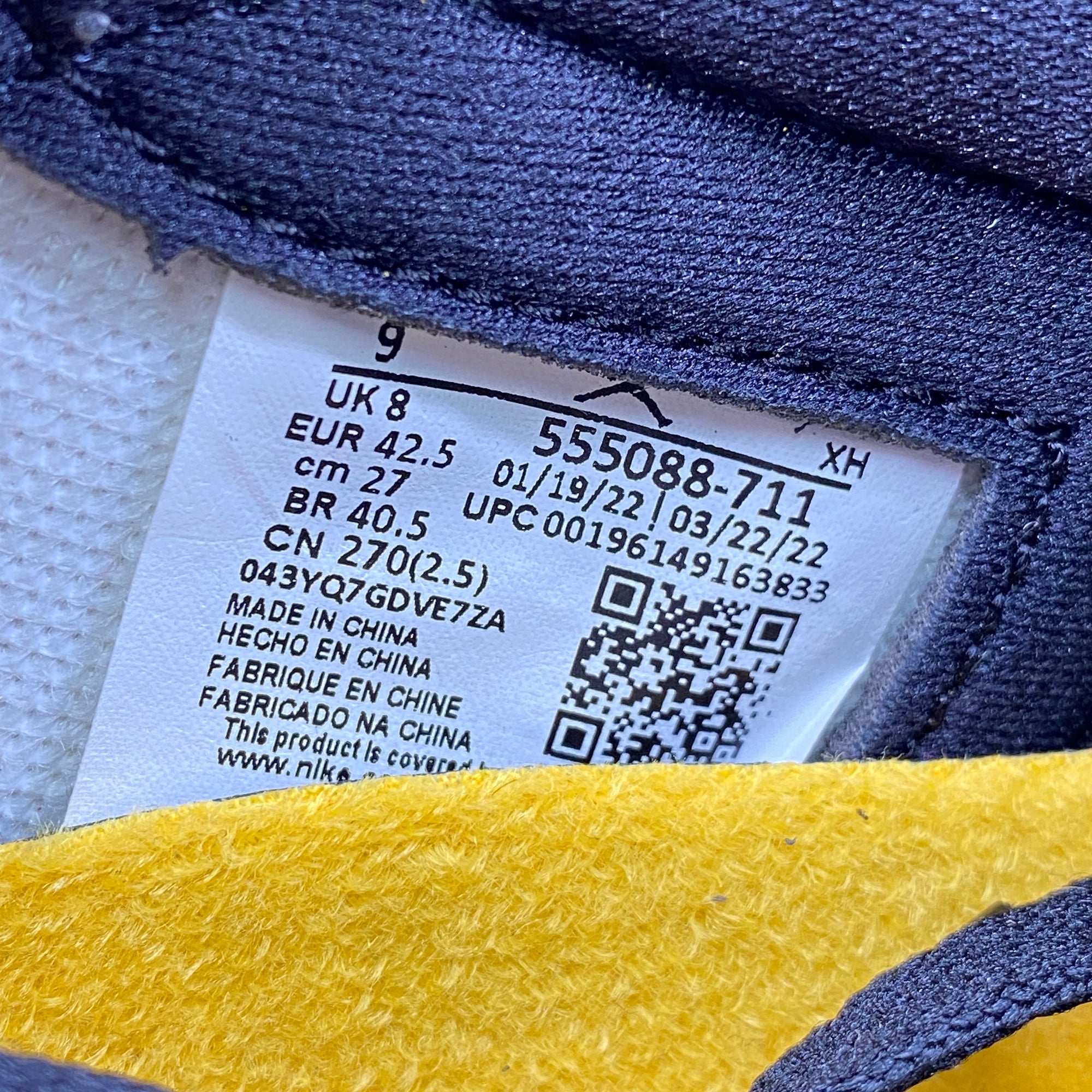 Air Jordan 1 Retro High OG &quot;Taxi&quot; 2022 New Size 9