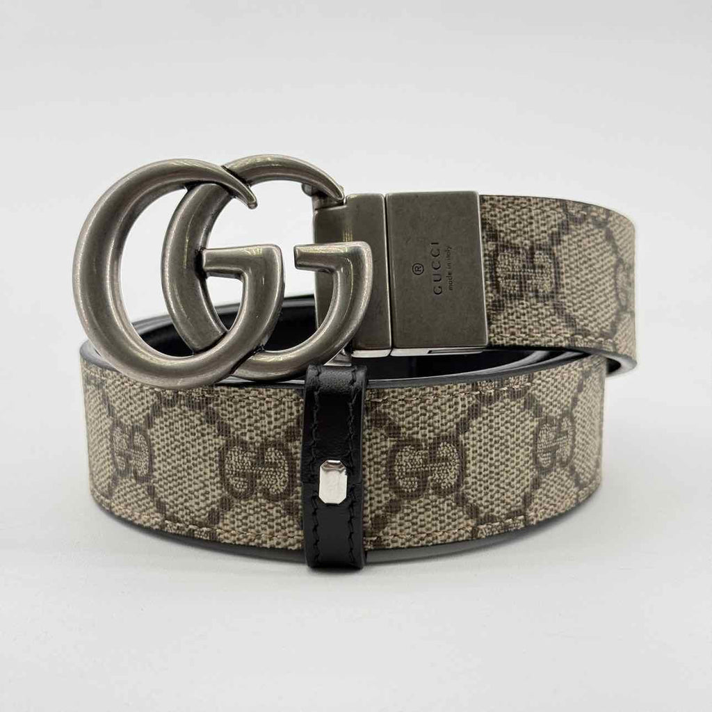 Gucci Belt "GG SUPREME" Used Beige Size 40