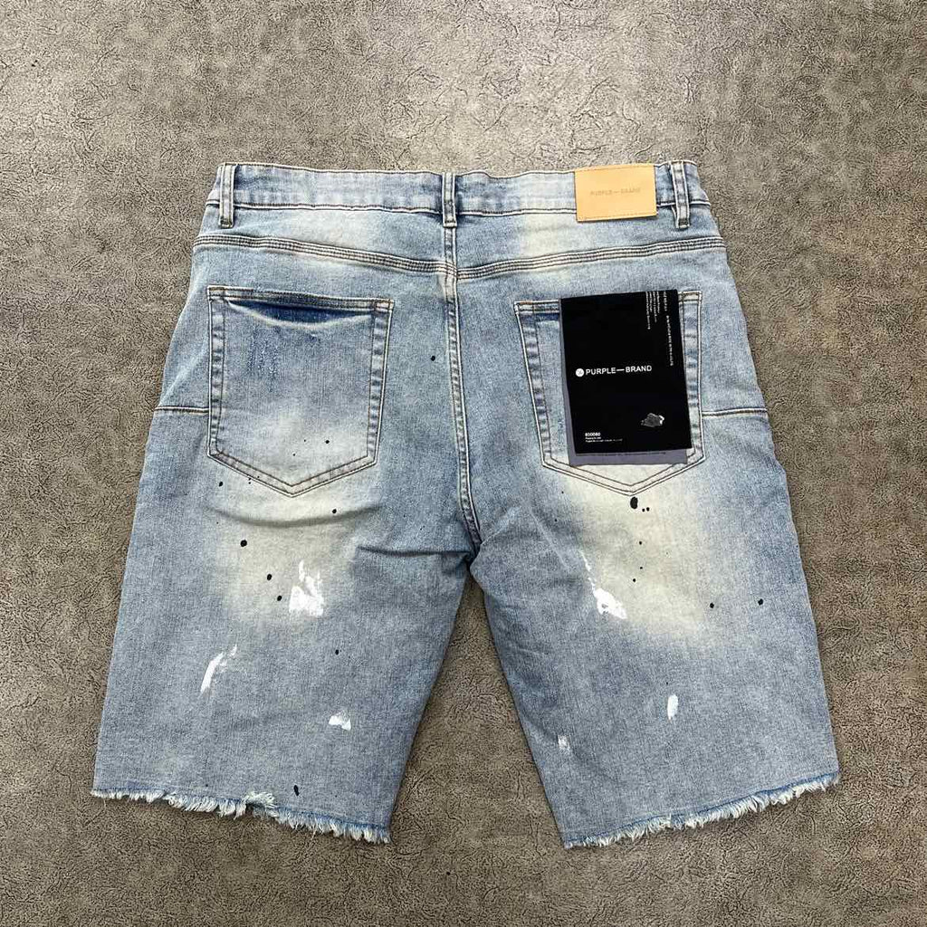 Purple Shorts "PAINT SPLATTER" Blue Used Size 36