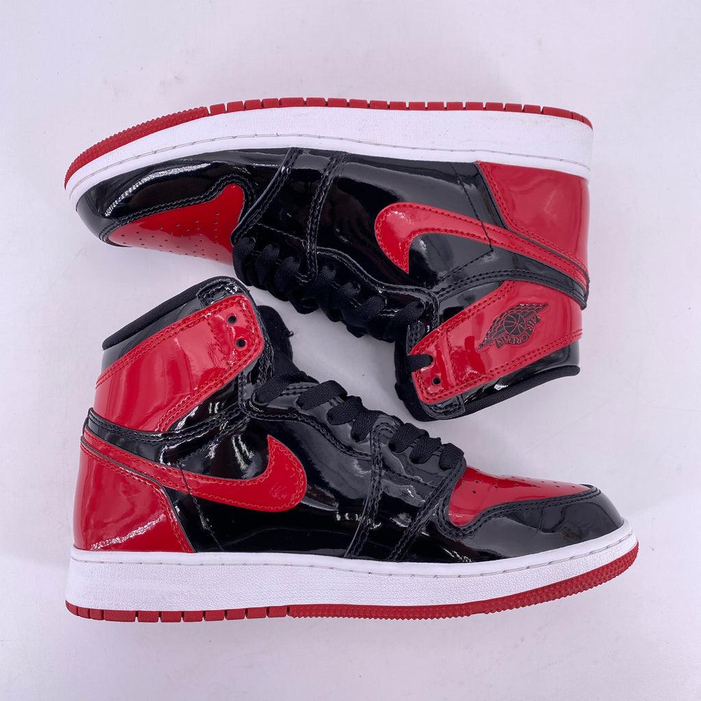 Air Jordan (GS) 1 Retro High OG "Patent Bred" 2021 Used Size 6Y
