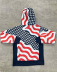 Supreme Hoodie "AMERICAN FLAG" Multi-Color Used Size S