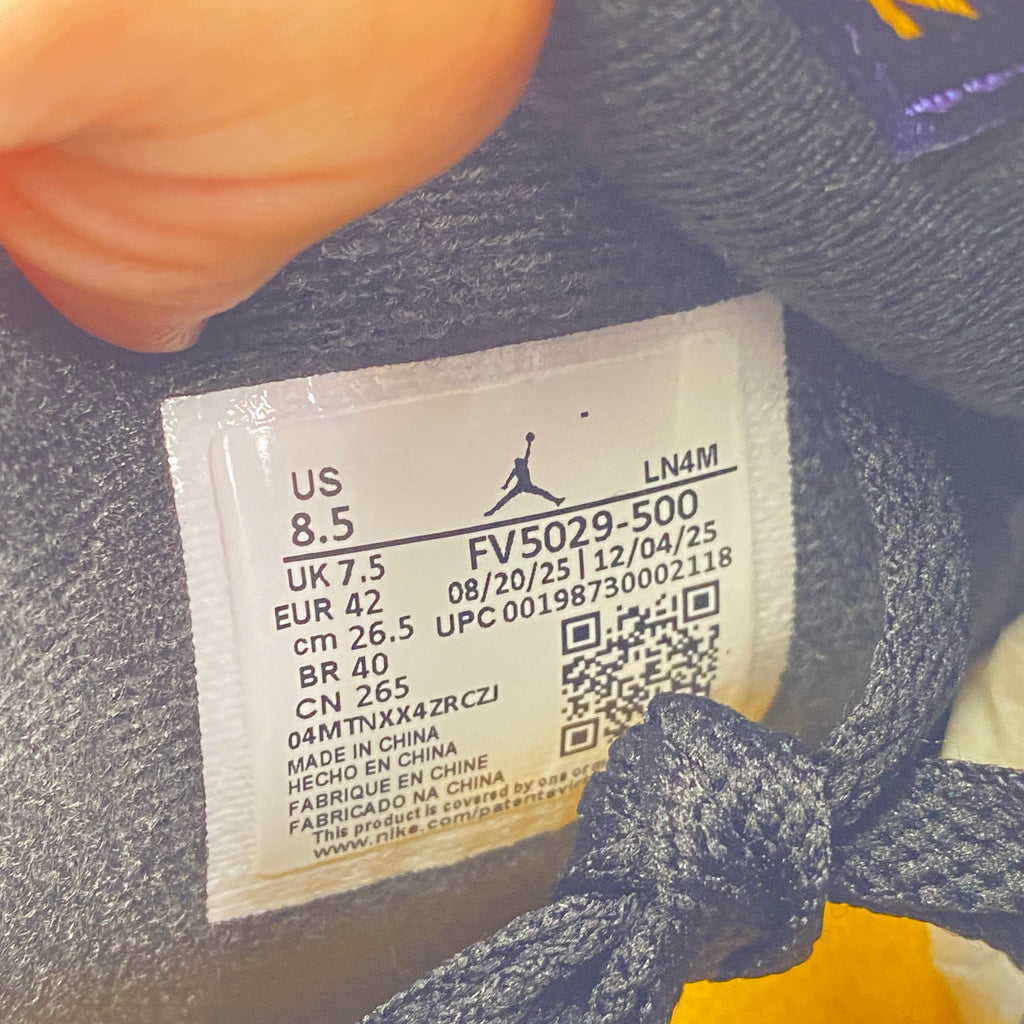 Air Jordan 4 Retro "Lakers" 2026 New Size 8.5