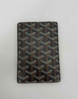 Goyard Passport Cover "GRENELLE" Used Navy Size OS