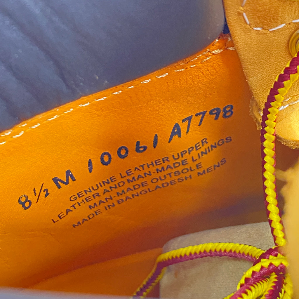 Timberland 6 Inch Boot "Wheat"  New Size 8.5