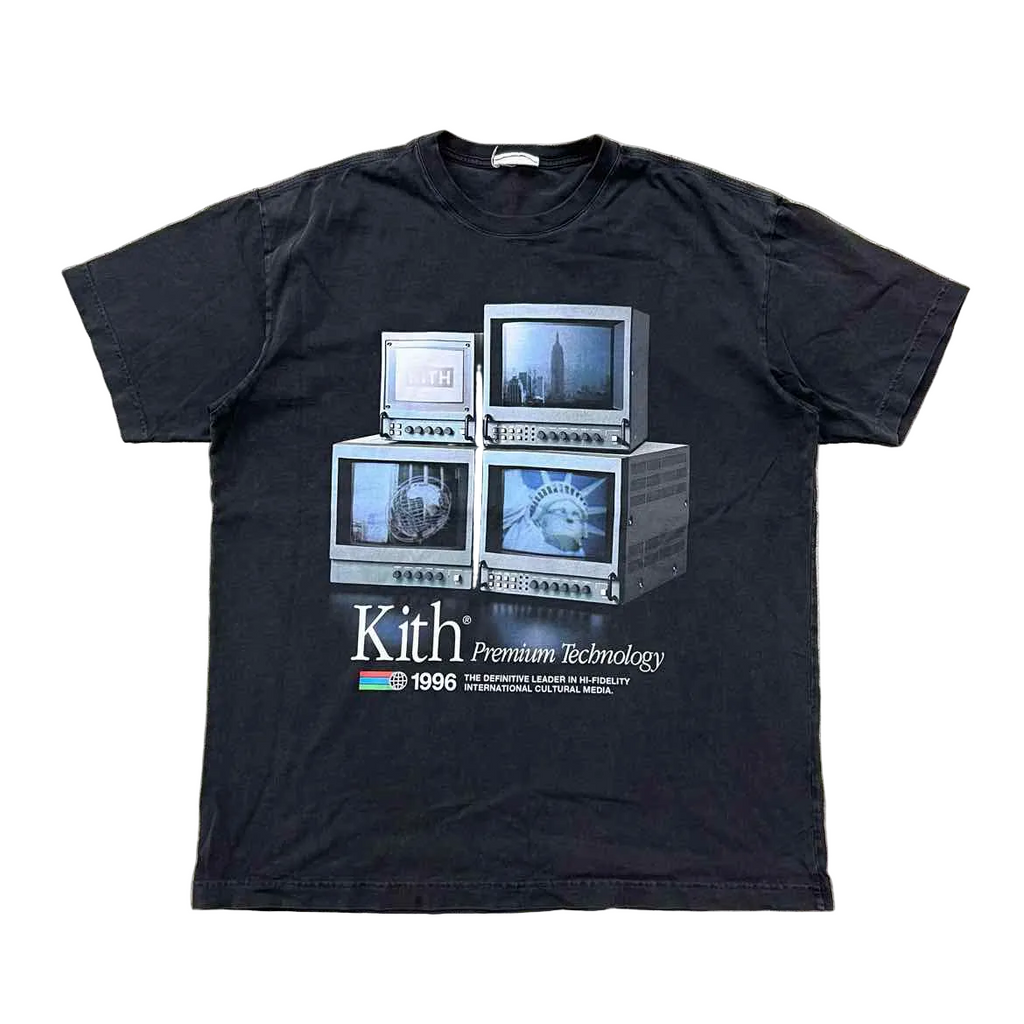 Kith T-Shirt "PREMIUM TECHNOLOGY" Black Used Size L