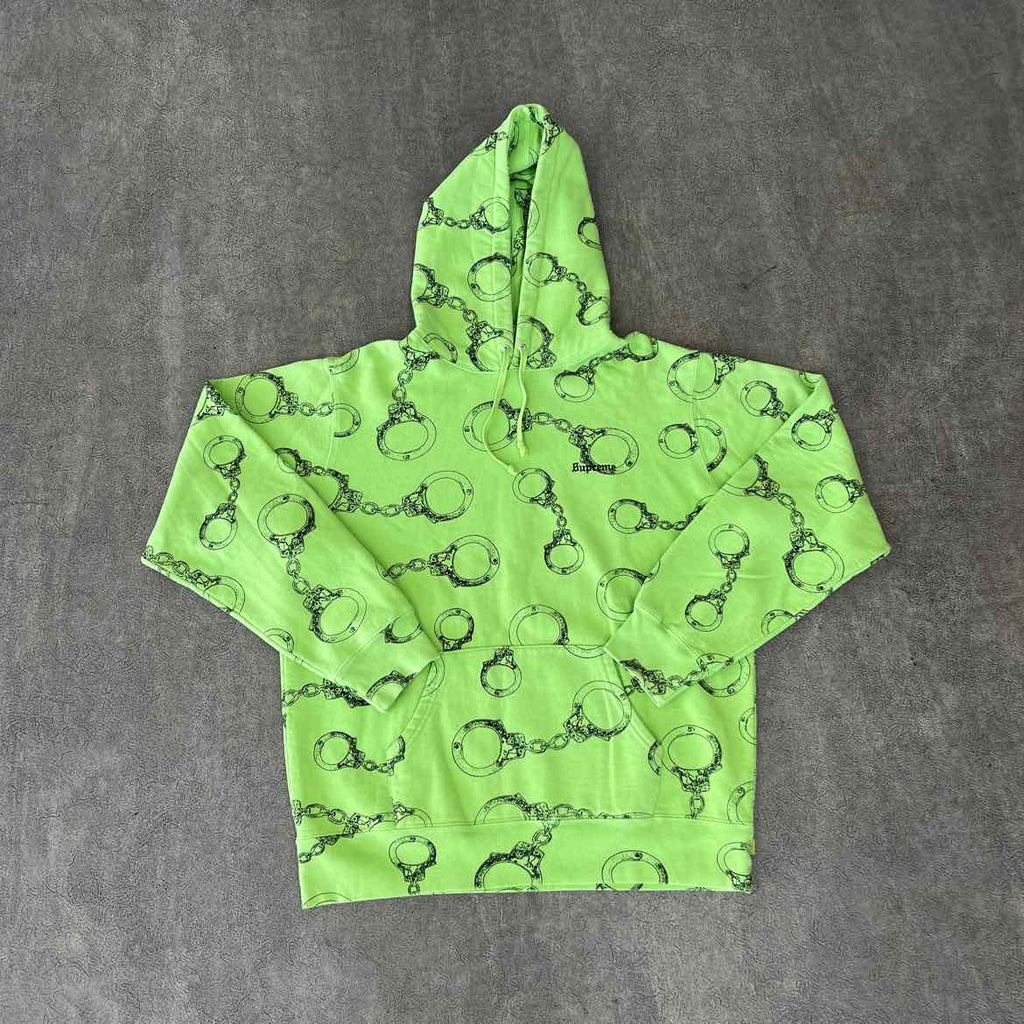 Supreme Hoodie "HANDCUFFS" Green Used Size XL