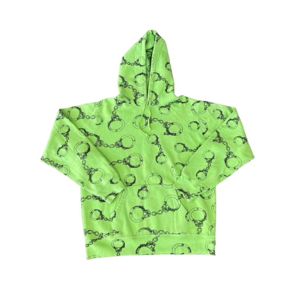 Supreme Hoodie "HANDCUFFS" Green Used Size XL