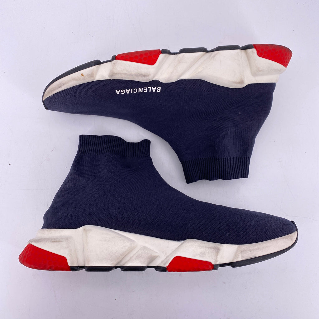 Balenciaga Speed Trainer "Steel Grey Red"  Used Size 10