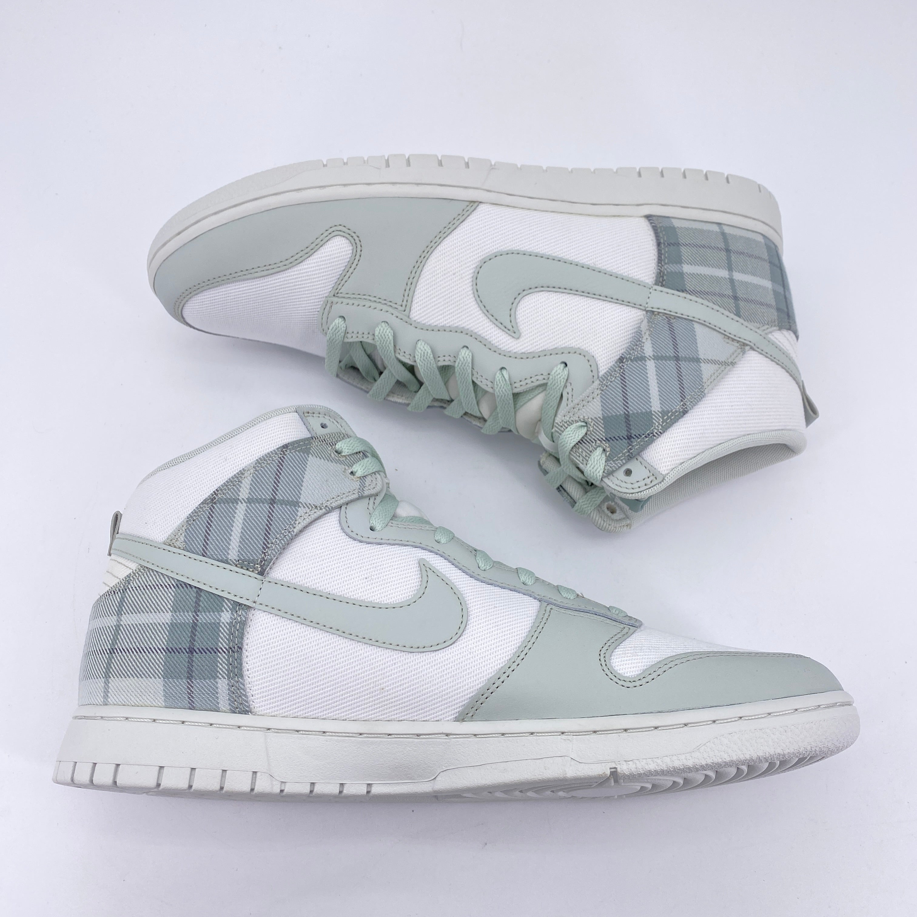 Nike Dunk High &quot;Plaid Light Green&quot; 2023 New Size 14