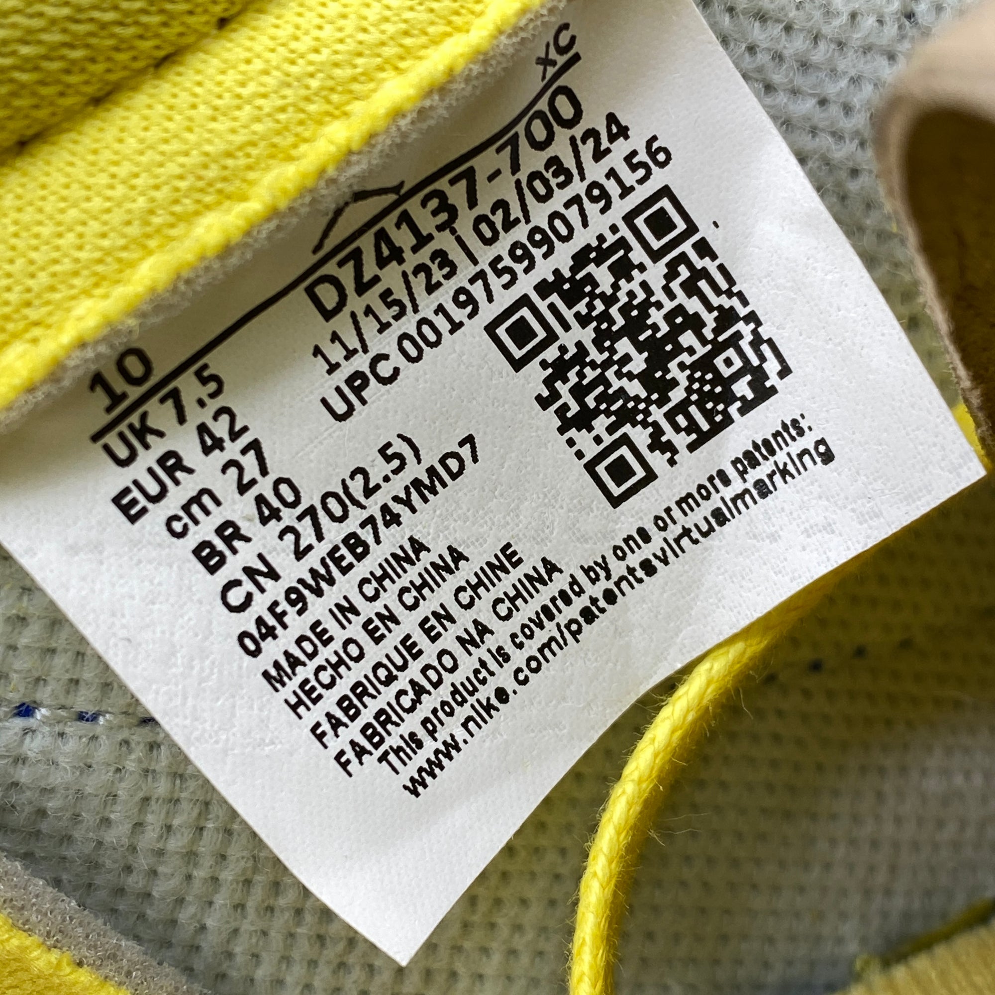 Air Jordan (W) 1 Low OG &quot;CANARY&quot; 2024 New Size 10W