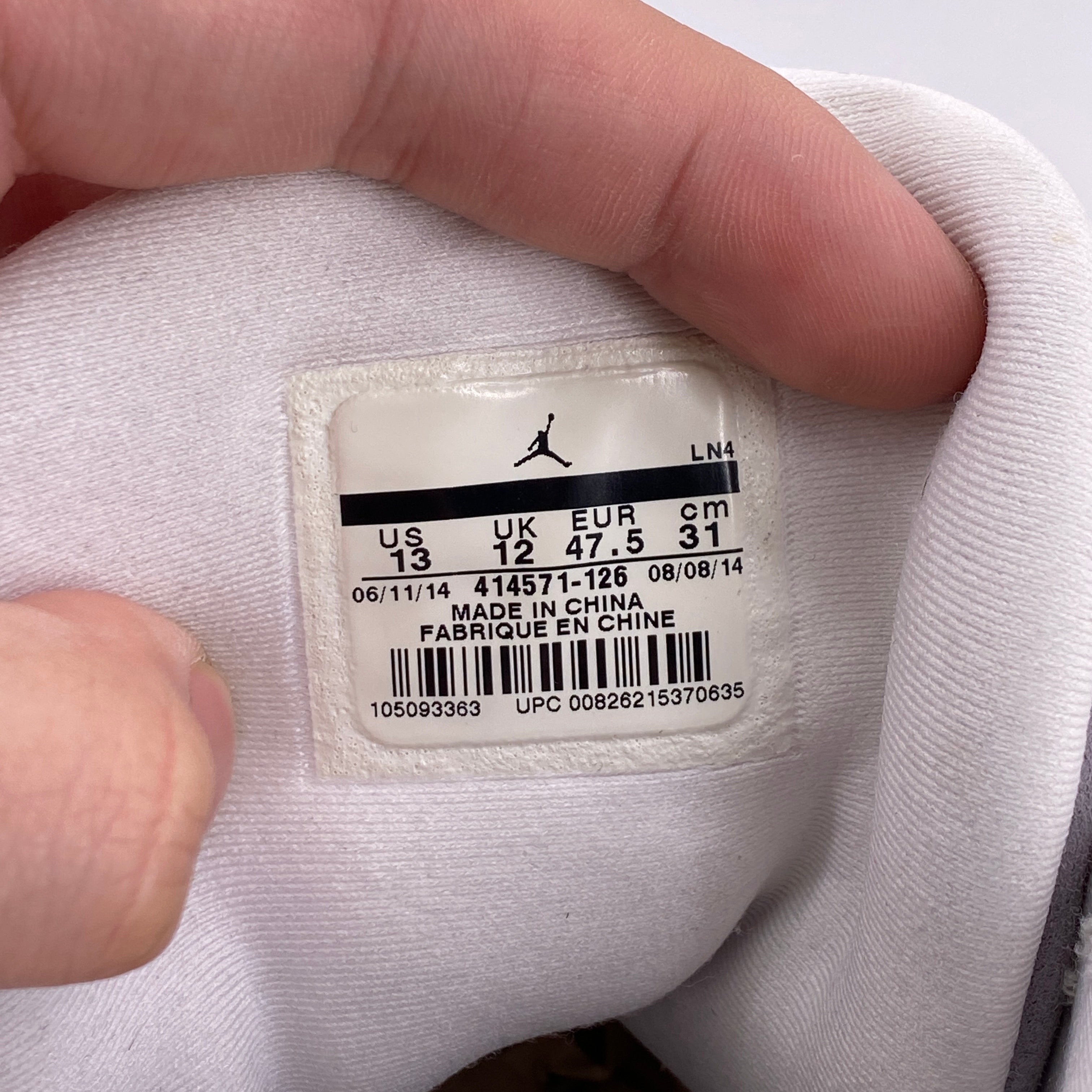 Air Jordan 13 Retro &quot;GREY TOE&quot; 2014 Used Size 13