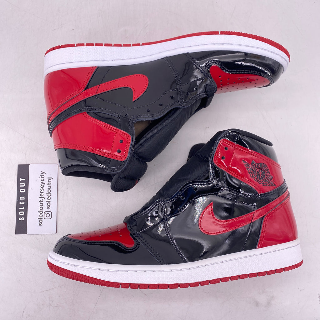 Air Jordan 1 Retro High OG "Patent Bred" 2021 New Size 9.5