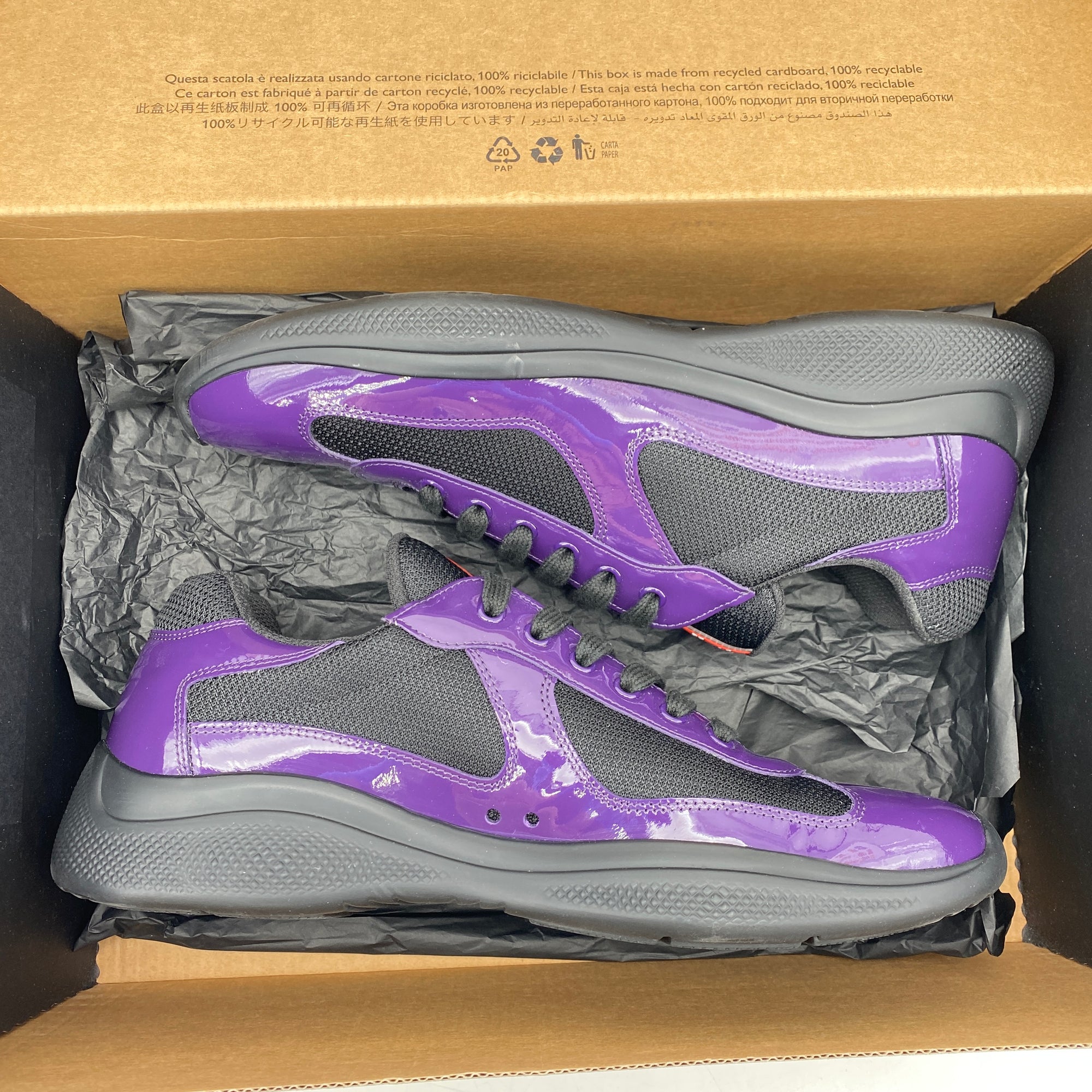 Prada America&#39;s Cup &quot;Violet Black&quot; 2022 Used Size 9.5 PRADA