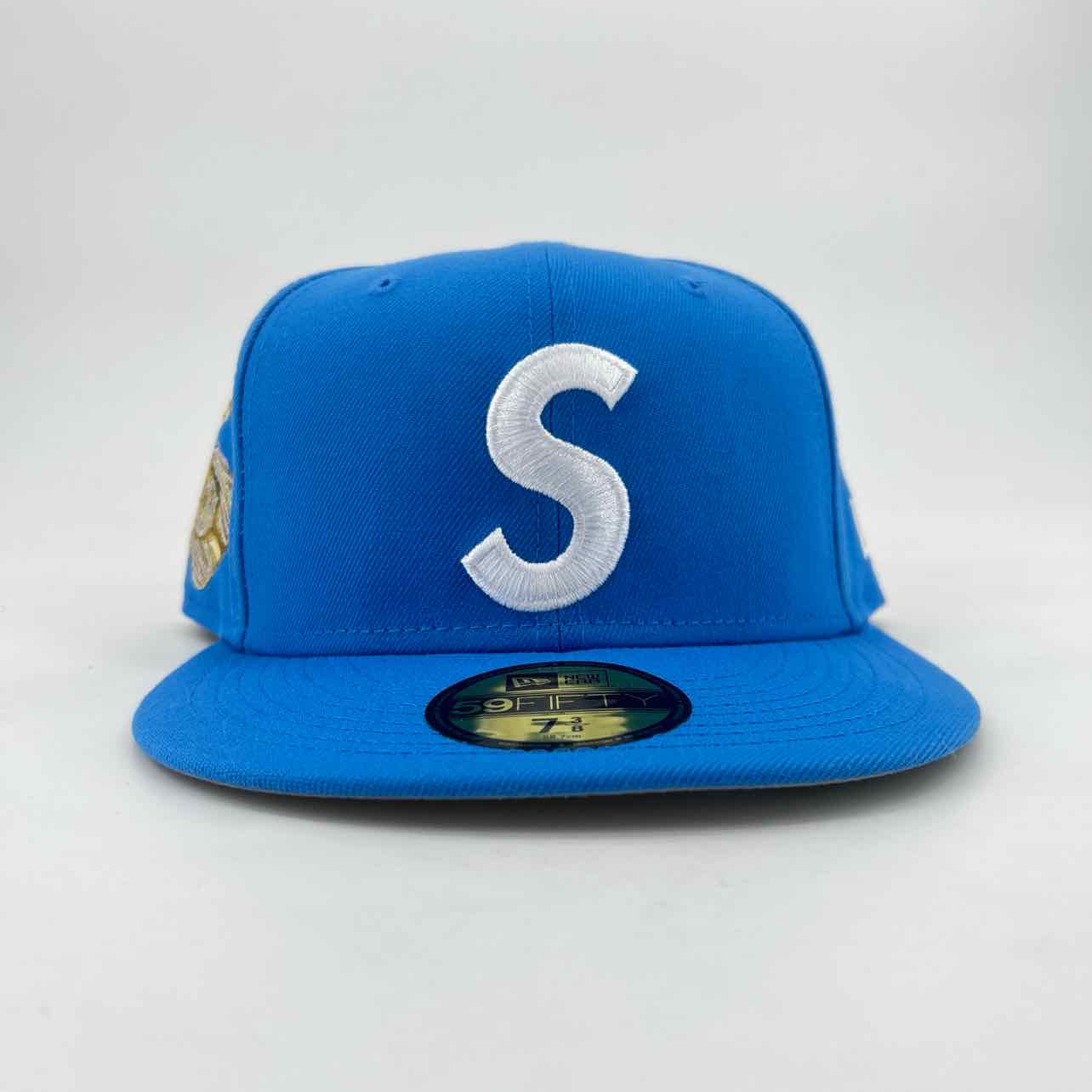Supreme Fitted Hat &quot;JESUS PIECE&quot; New Baby Blue Size 7 3/8