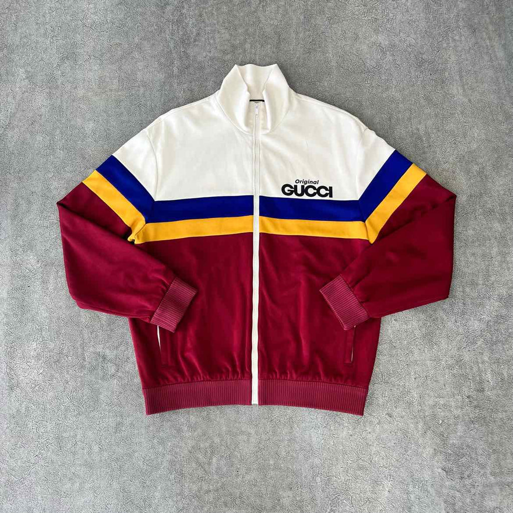 Gucci Track Jacket "ORIGINAL GUCCI" Maroon Used Size XL