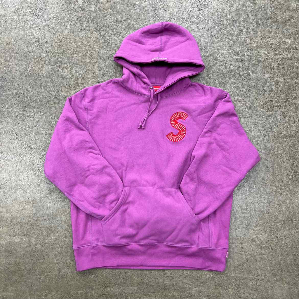 Supreme Hoodie "S LOGO" Purple New Size M