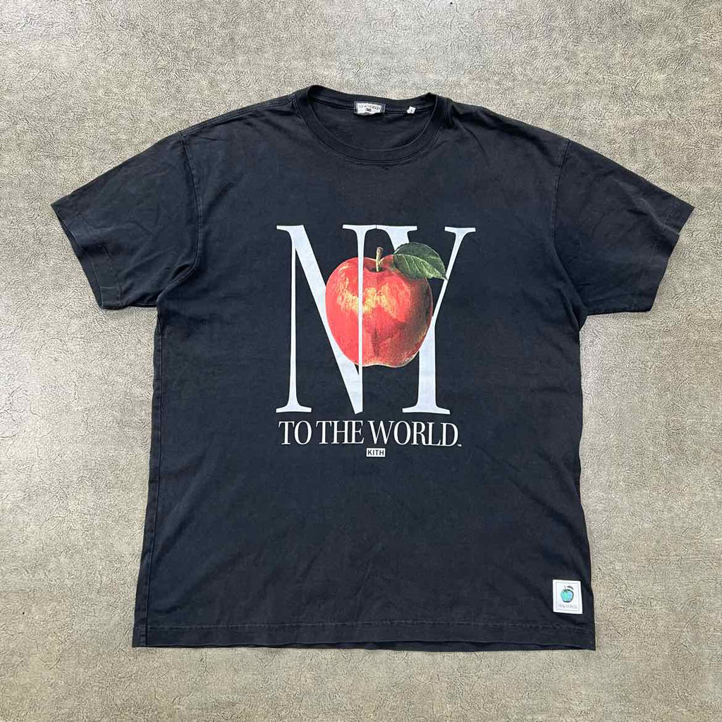 Kith T-Shirt "NEW YORK" Black Used Size L