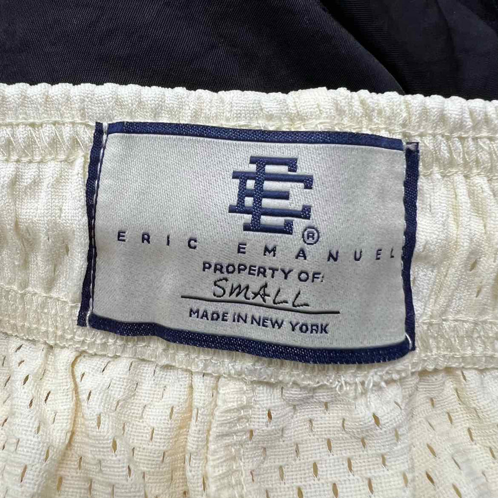 Eric Emanuel Mesh Shorts "BASIC LOGO" Antique White New Size S