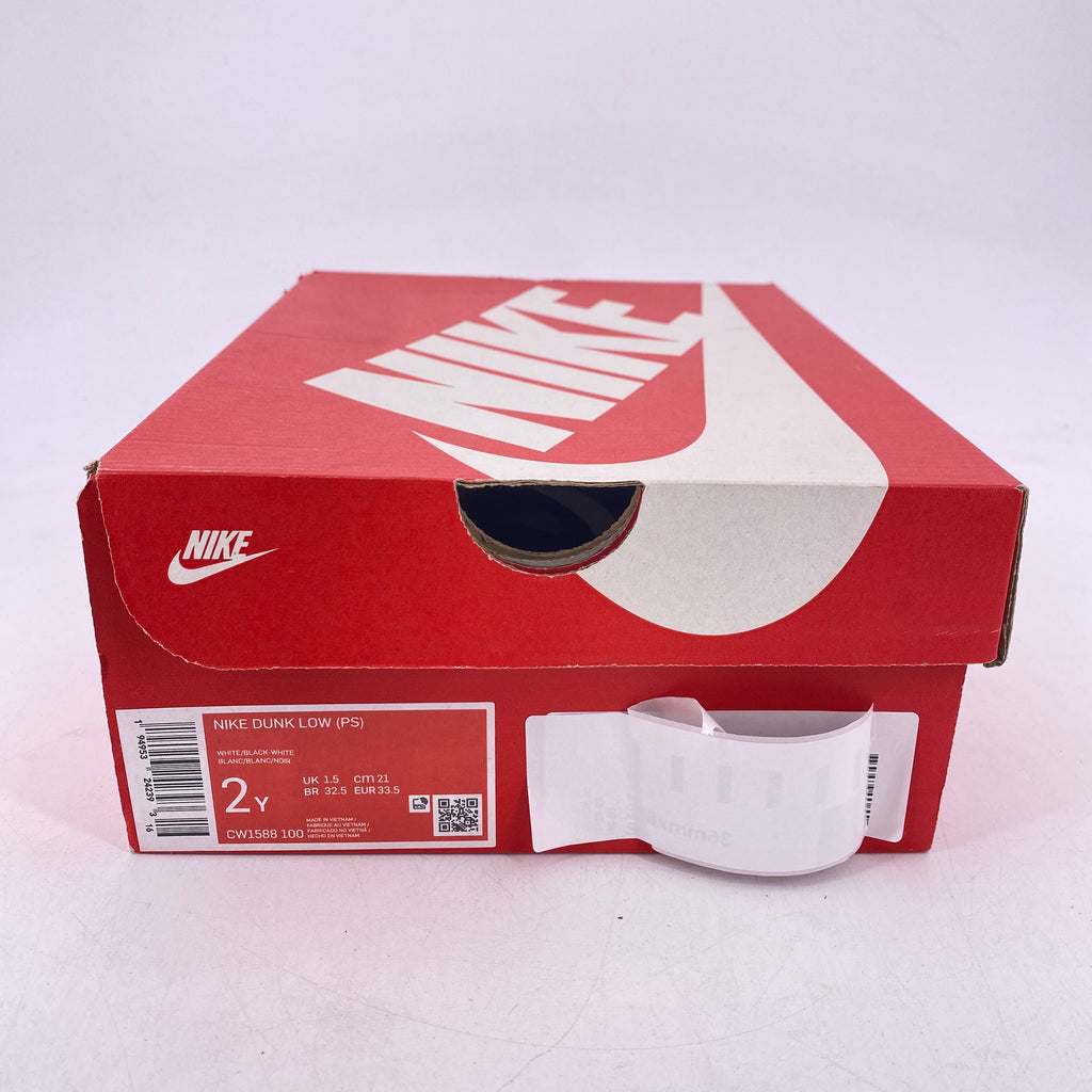 Nike (PS) Dunk Low "Black White" 2021 New Size 2Y