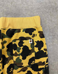 Bape Sweatpants "1ST CAMO APE HEAD" Yellow New Size 2XL