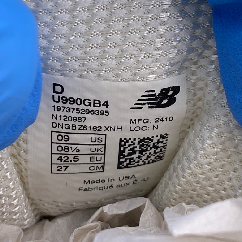 New Balance 990V4 "Teddy Santis Macadamia Nut" 2024 Used Size 9