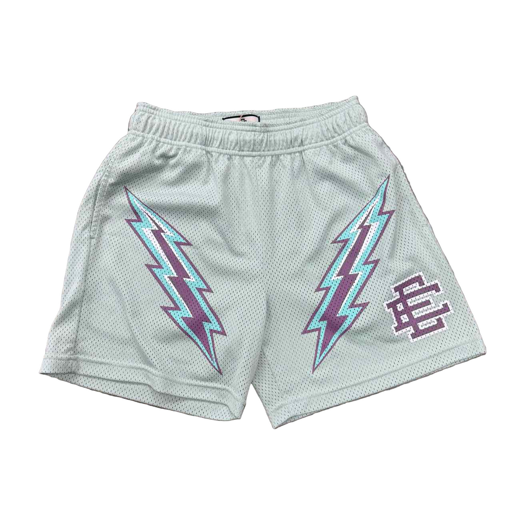 Eric Emanuel Mesh Shorts "BOLT" Green New Size S