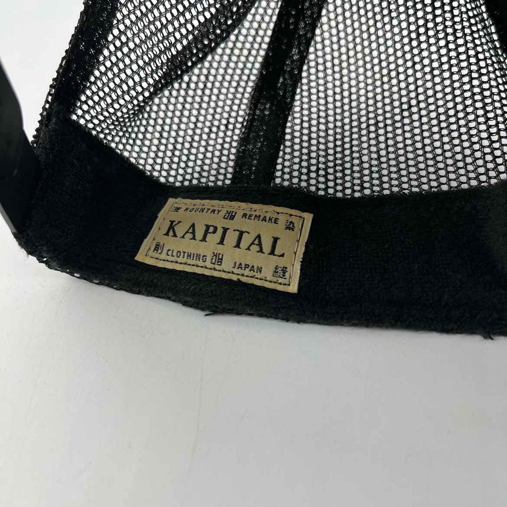Kapital Trucker Hat "MEN LOVE CATS" Used Blue Size OS