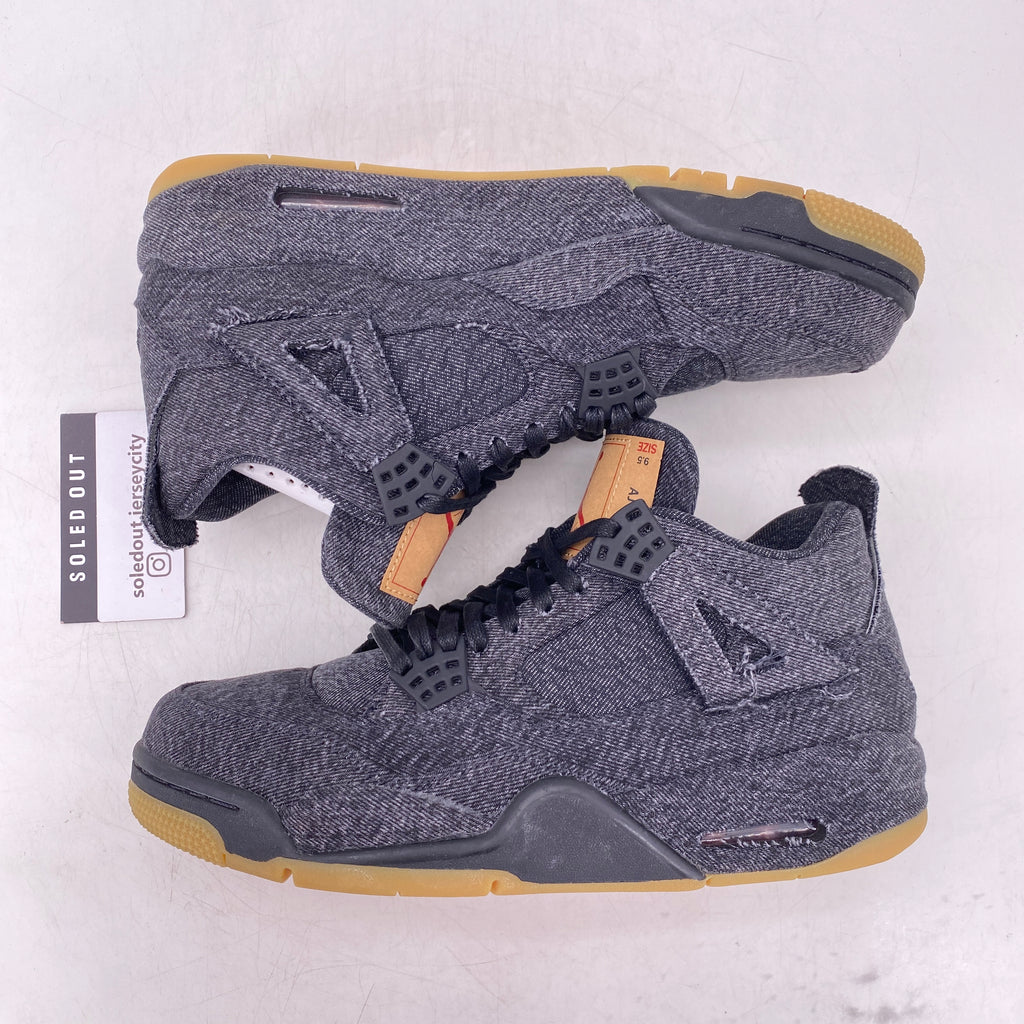 Air Jordan 4 Retro "Levis Black Denim" 2018 Used Size 9.5