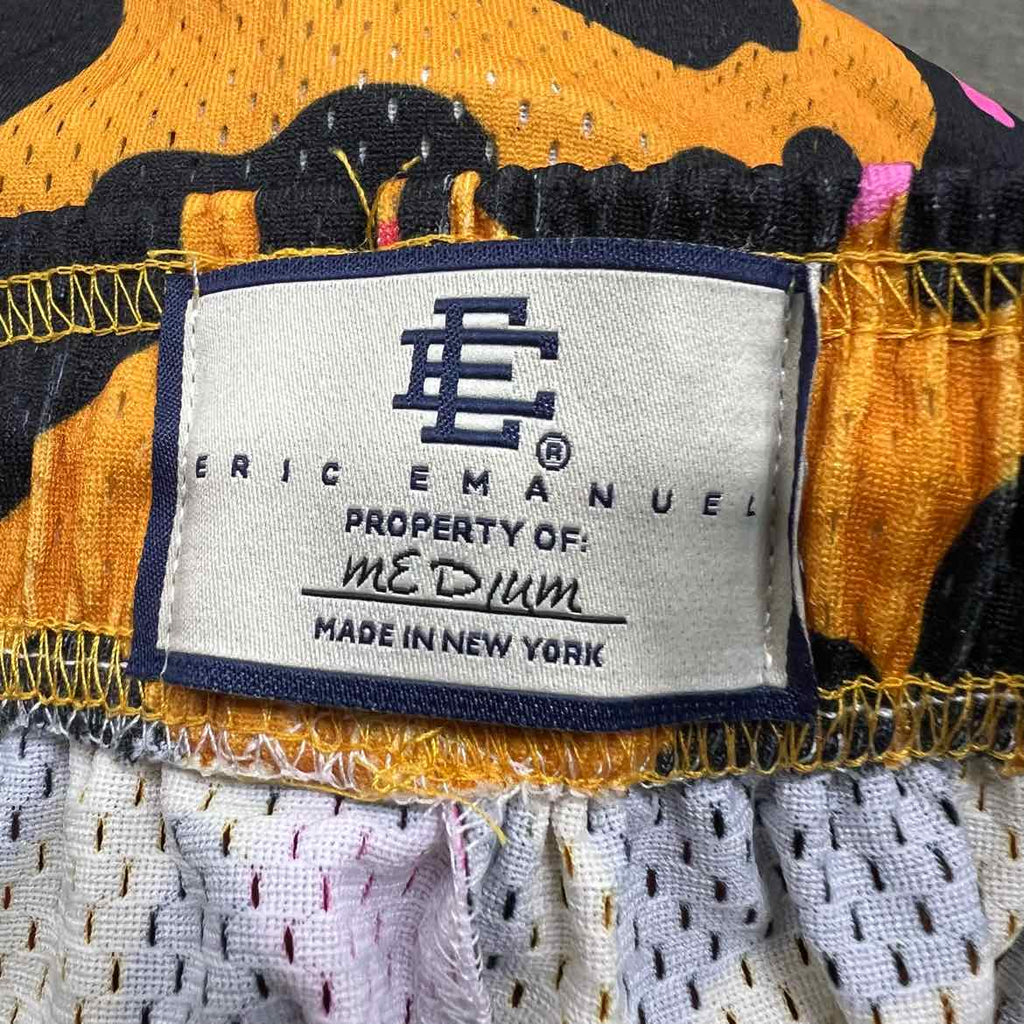 Eric Emanuel Mesh Shorts "CHEETAH" Yellow New Size M